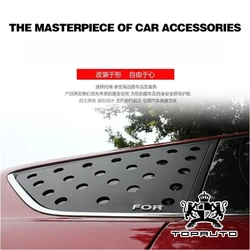 Rear Triangle Window Glass Plate Decoration Cover Trim For Ford KUGA 2013 2014 2015 2016 2017 2018-2021 Car Accessories Black