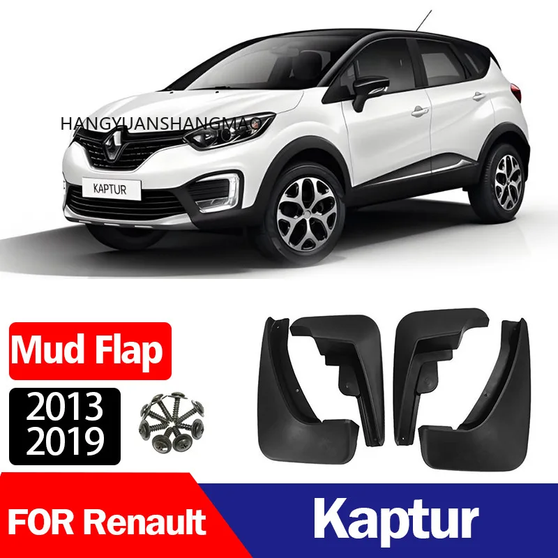 Mudguards Fenders For Renault Captur 2013-2019 Black ABS Automotive Tire Accessories Car Exterior Decor Protective Parts