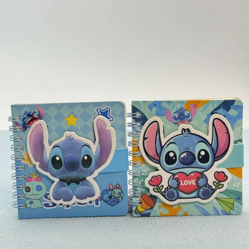 4/12 pezzi Cartoon Disney Stitch Coil Memo Pad Carino portatile Note Book Diario Planner Regalo di cancelleria Materiale scolastico