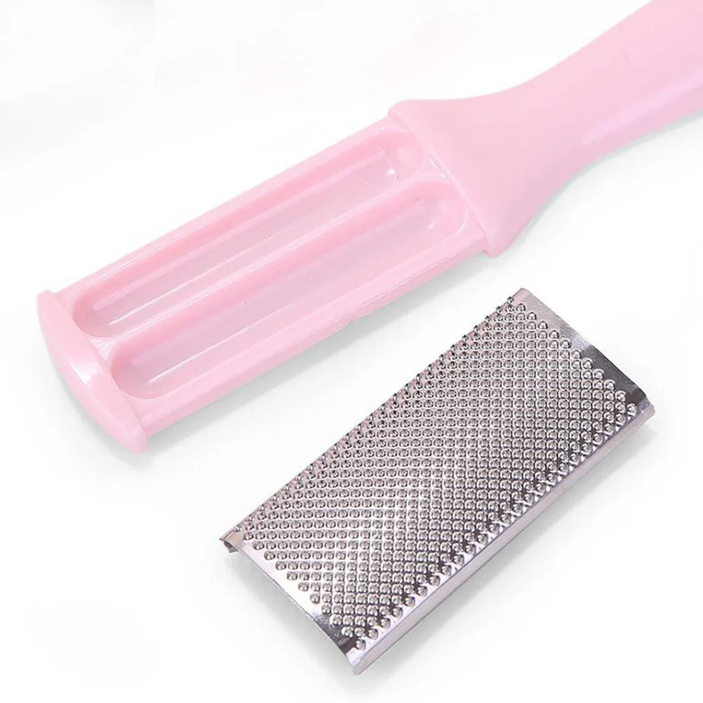 

2Pcs Foot File Stainless Steel Dead Skin Remover Double Side Scraper Heel Sander Callus Exfoliator Pink Nail Care Tools Bath