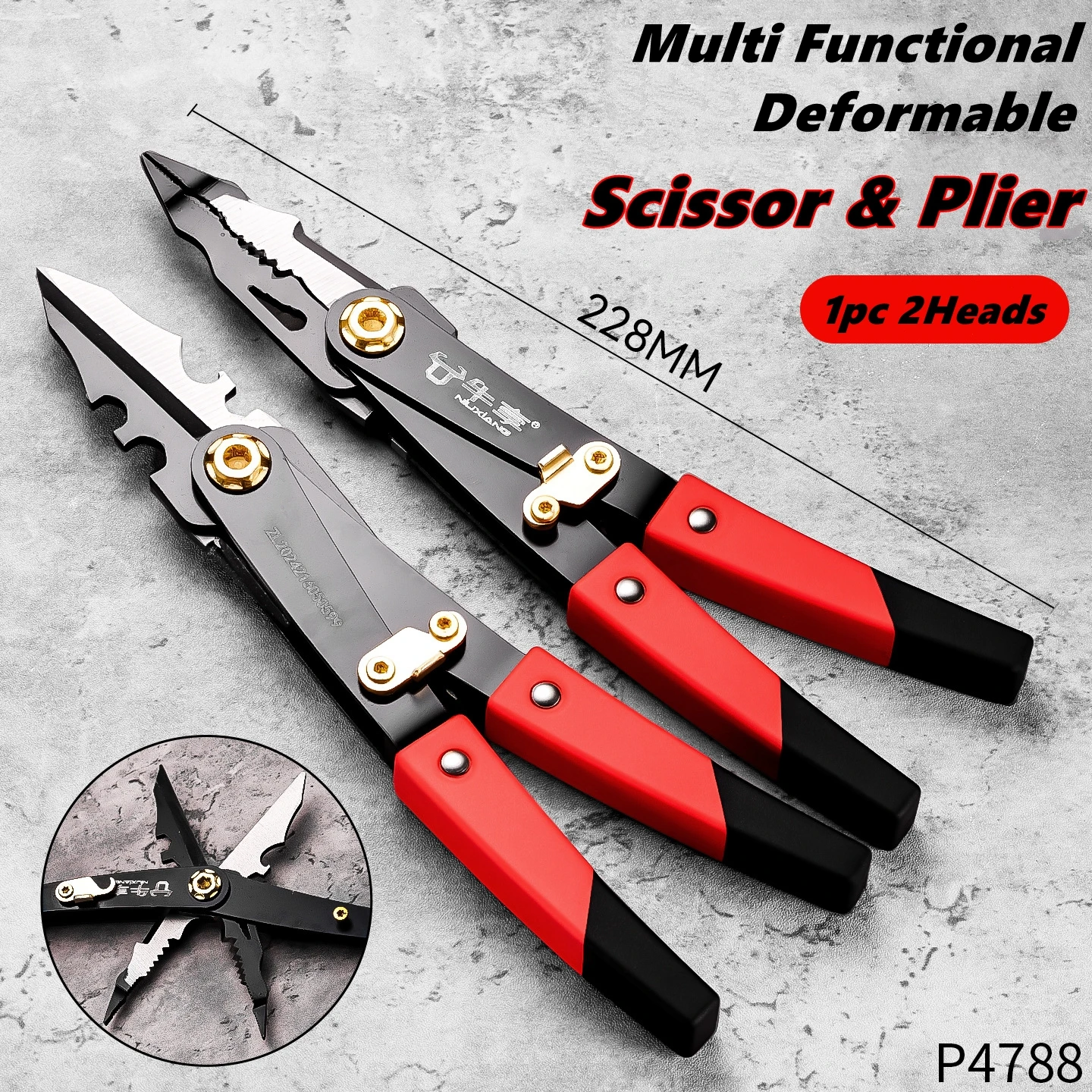 Drahtschneider, Abisolier-Crimper-Werkzeug, wendbar, robuste Werkzeuge, Crimper für Twister, Handwerkzeuge, Holzarbeiten, Gartenarbeit, Spaltung
