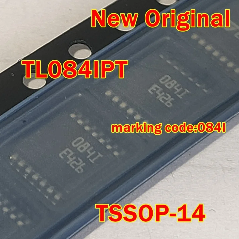 1pcs to 100pcs New Original TL084IPT TSSOP-14 marking code:084I  General purpose JFET quad operational amplifier