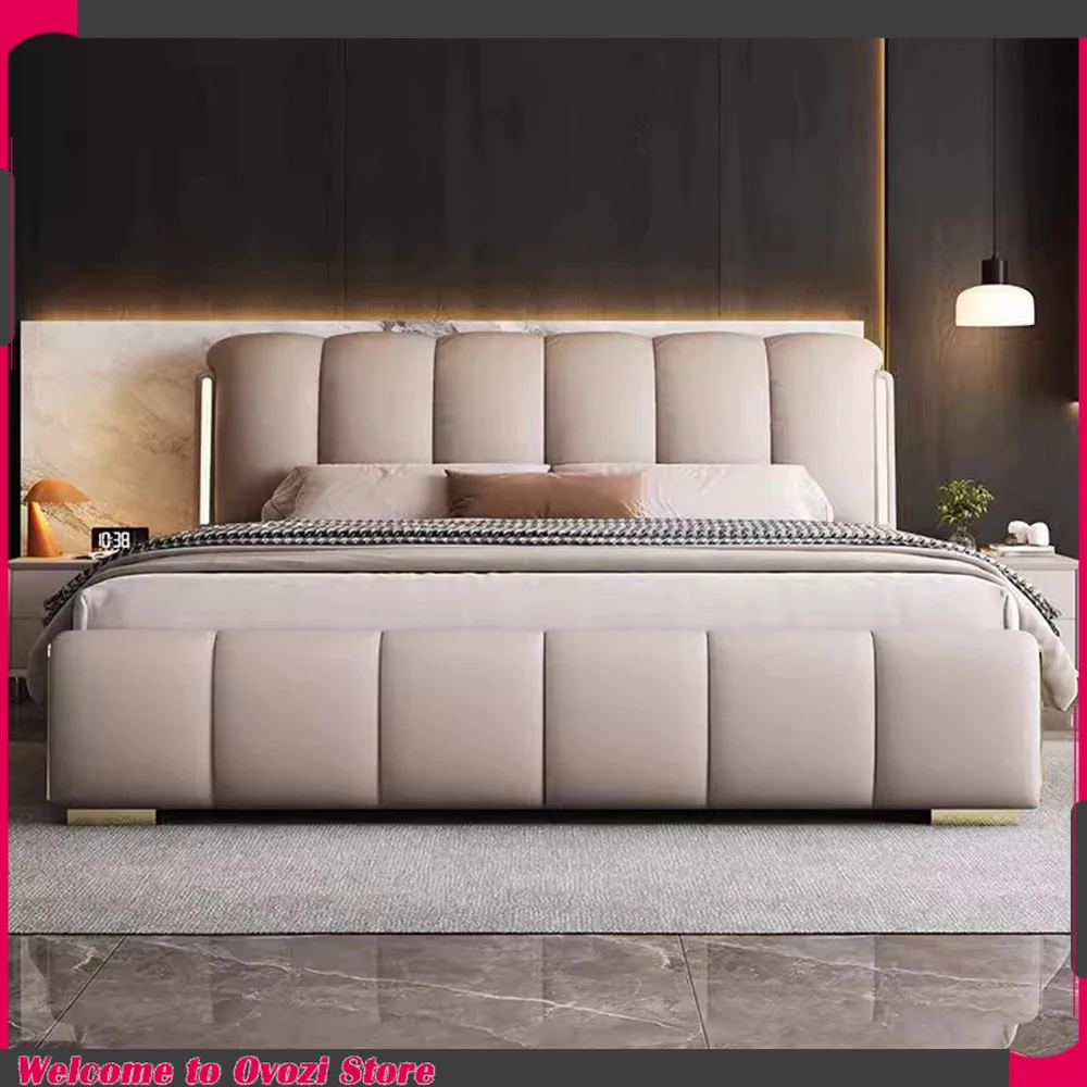 

Bedroom Drawer Bed Handles Night Light Storage Double Bed Modern Nightstands Camas De Matrimonio Dormitorio Home Furniture