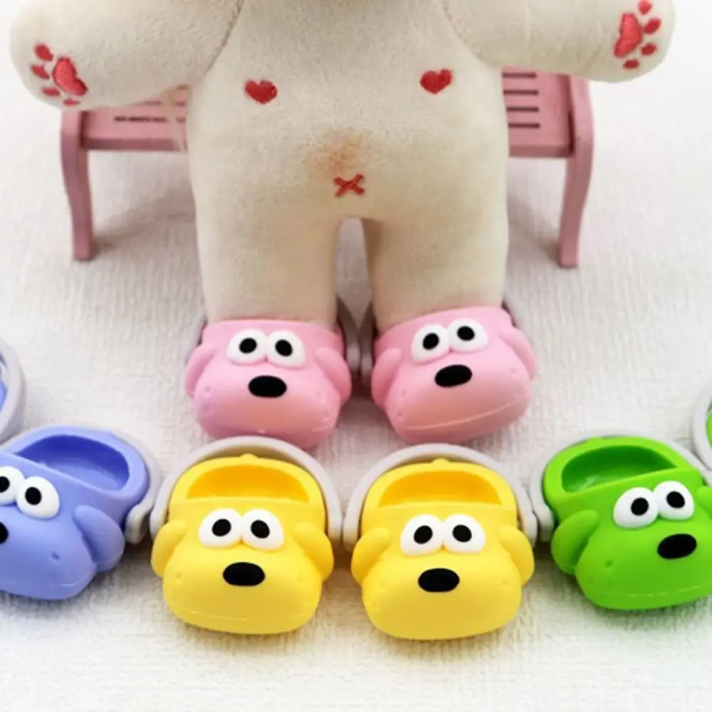 1Pair Cute Dog 20cm Cotton Doll Shoes Sandal Mini Standing Cotton Doll Shoes Animal Cute Plush Dolls Boots Birthday Gift