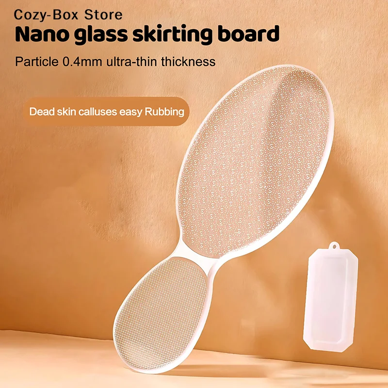 [ZY]Double-Sided Nano Glass Foot File Exfoliating Foot Grinder Hard Dead Skin Callus Remover Pedicure Foot Scrubber Care Tool
