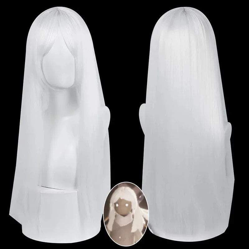 2025 11 게임 스카이 어린이의 빛 가발 카카시 황무지 졸업 킬 숨겨진 머리 코스프레 섬유 합성 화이트