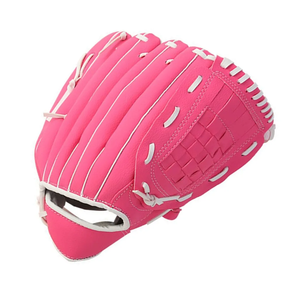 

10.5-12.5 Inches Baseball Glove Synthetic Leather Blue Baseball Mitt Brown & Black Rose Red Softball Glove Outdoor Sport