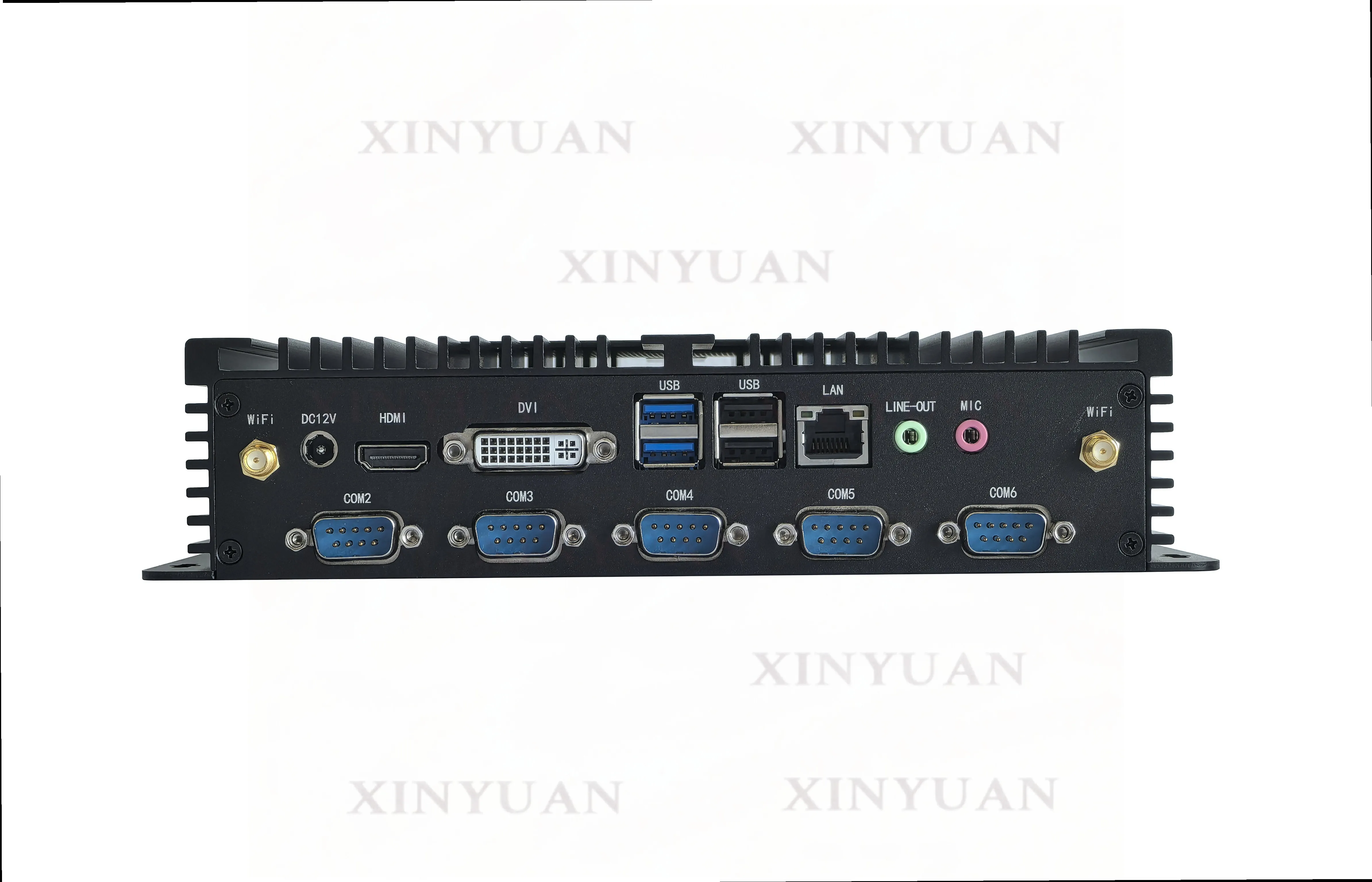 Fanless M100F N100 CPU DDR4 6COM IPC6002 Industrial Computer with VGA DP MSATA M.2 SSD
