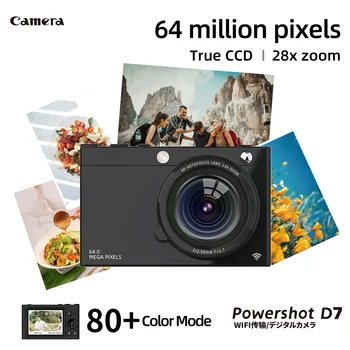 D7 4K Wifi Digital Video Recording Camera 2.83 inch IPS Screen HD Camera 28X Optical Zoom Portable Vlogging Camera