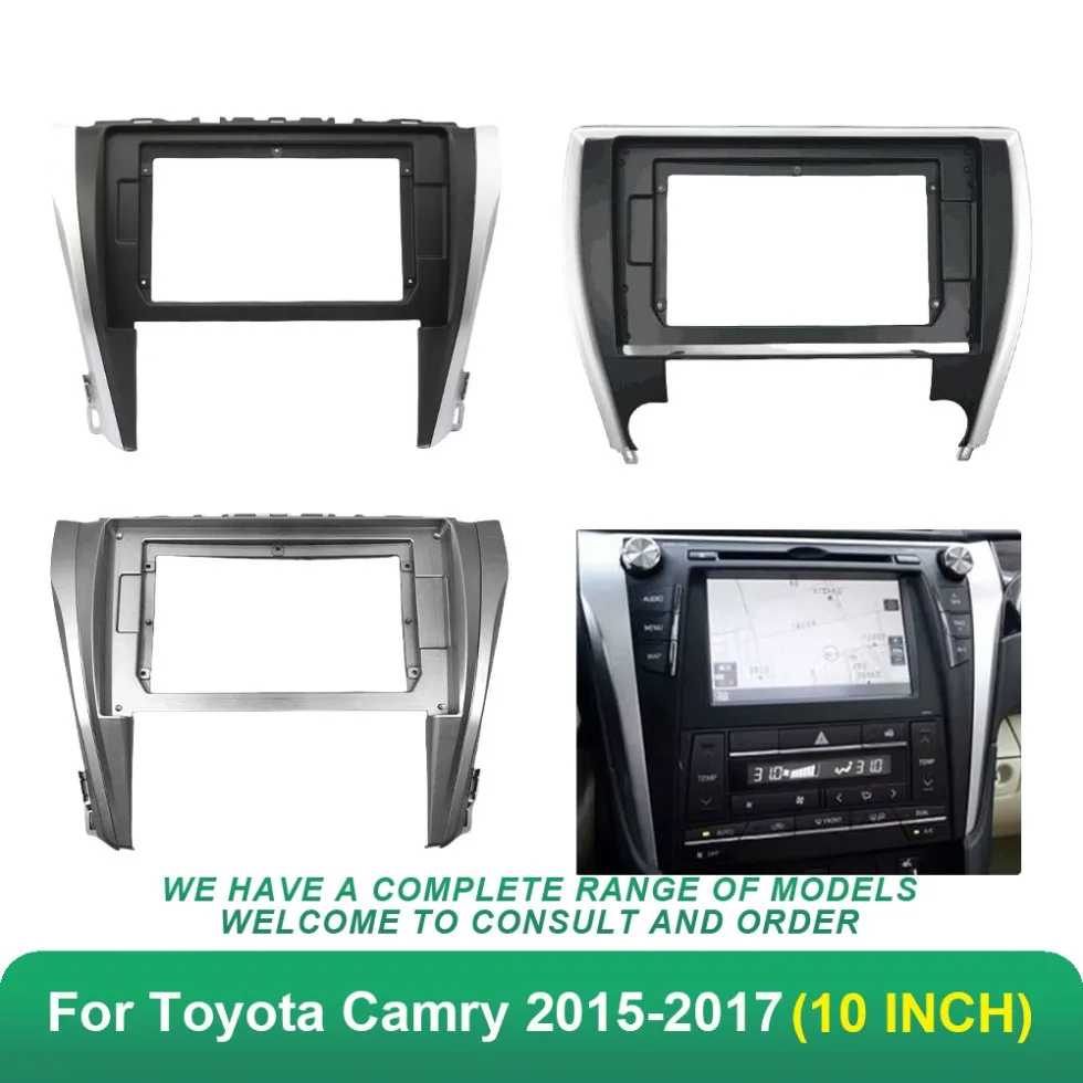 For Toyota Camry 2015-2017(10.1Inch)Car Radio Fascias Android GPS MP5 Stereo Player 2 Din Head Unit Panel Dash Frame Installatio