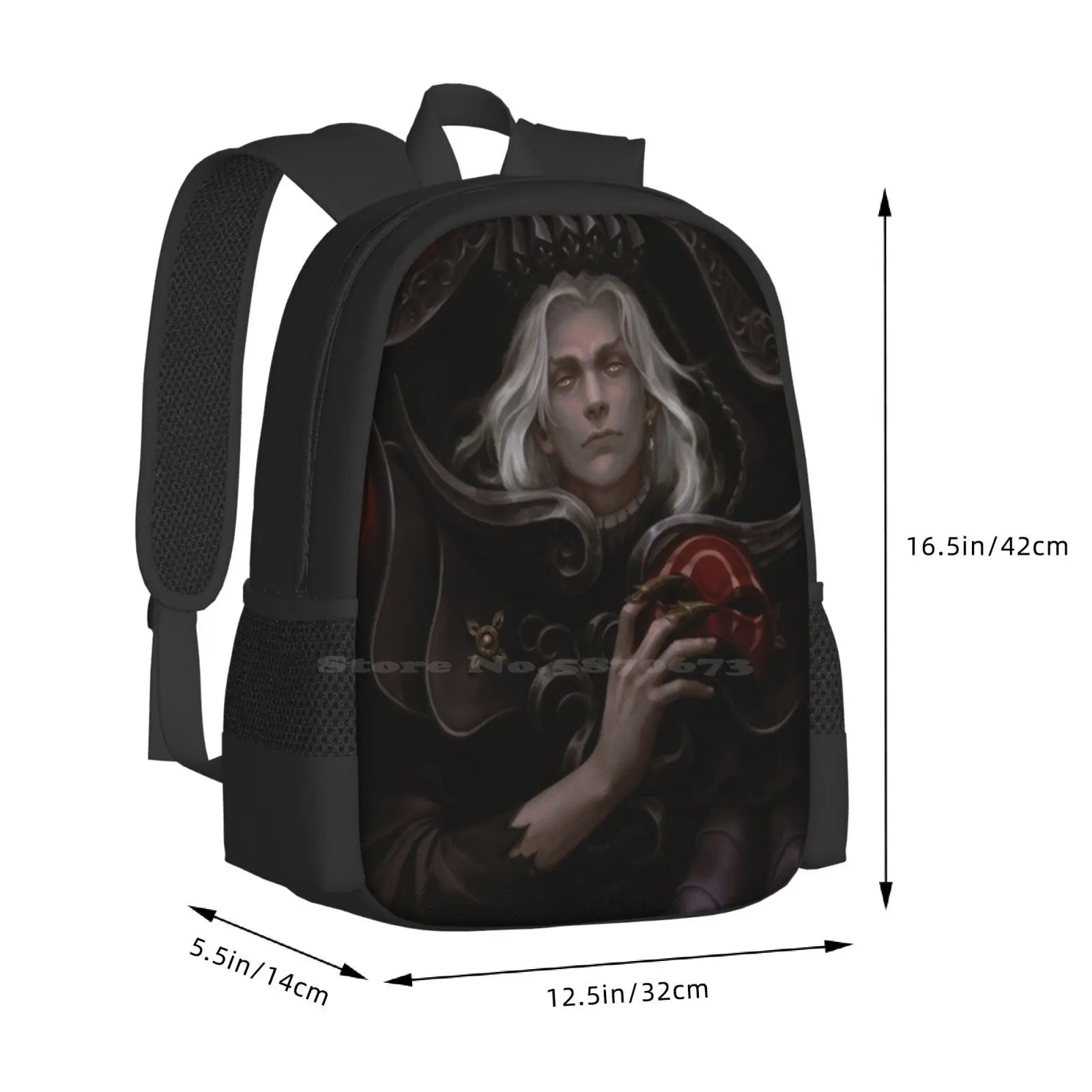 Hades Of Amaurot Fashion Pattern Design Travel Laptop School Backpack Bag Ffxiv Final Fantasy Xiv Emet Selch Hades Amaurot