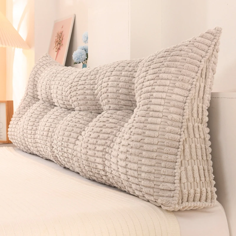 1PC Triangular Headboard Pillow Lumbar Support Backrest Reading Wedge Cushion for Bed Dorm Sofa Bay Window Home Decor All Season