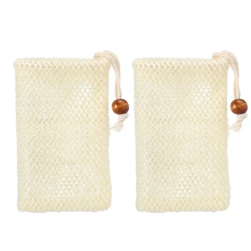 1/3/5pcs Natural Sisal Soap Bag Saver Pouch Bar Soap Exfoliating Mesh Bags for Shower Soap Holder Bubble Foam Net Pocket