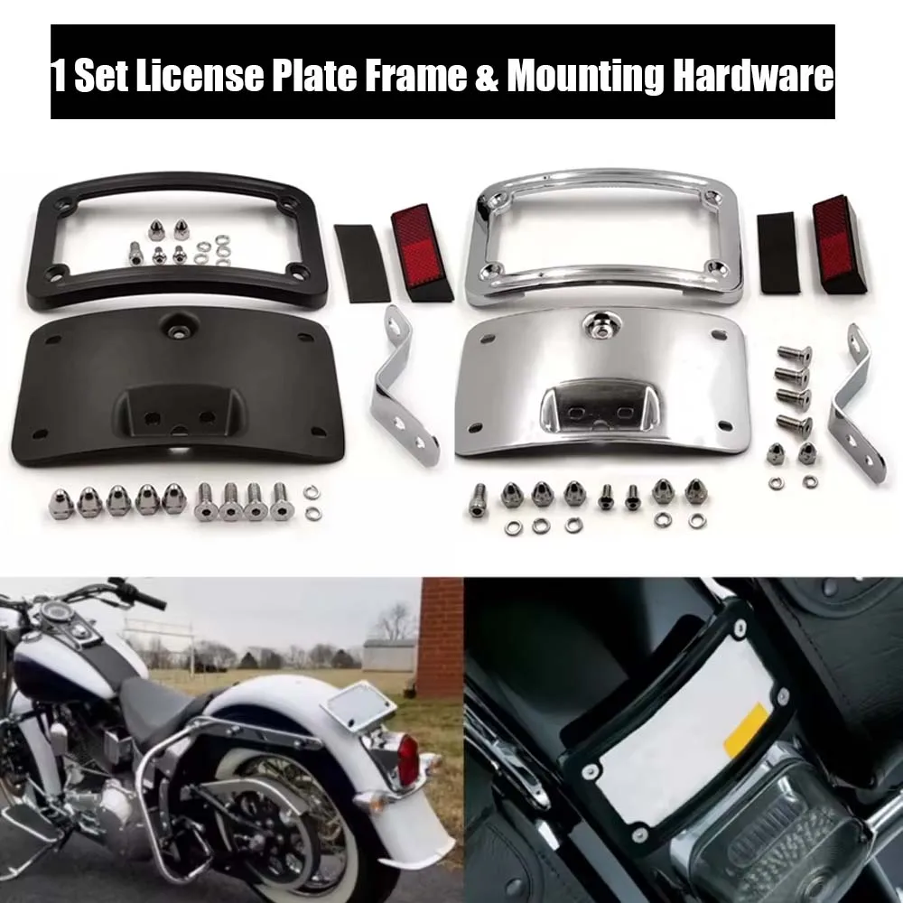 Motorcycle 1PC License Plate Bracket/Registration Plate Holder For Harley Softail Deluxe FLSTN Springer Classic FLSTSC 2005-2017