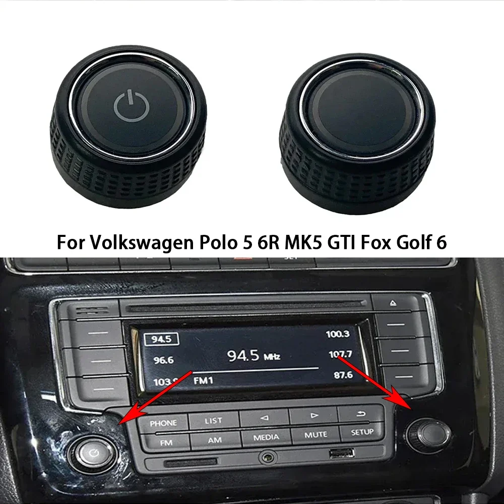 For Volkswagen Polo 5 6R MK5 GTI Fox Golf 6 New Interior Info Radio CD GPS Display Screen Start Switch Volume Button Accessories