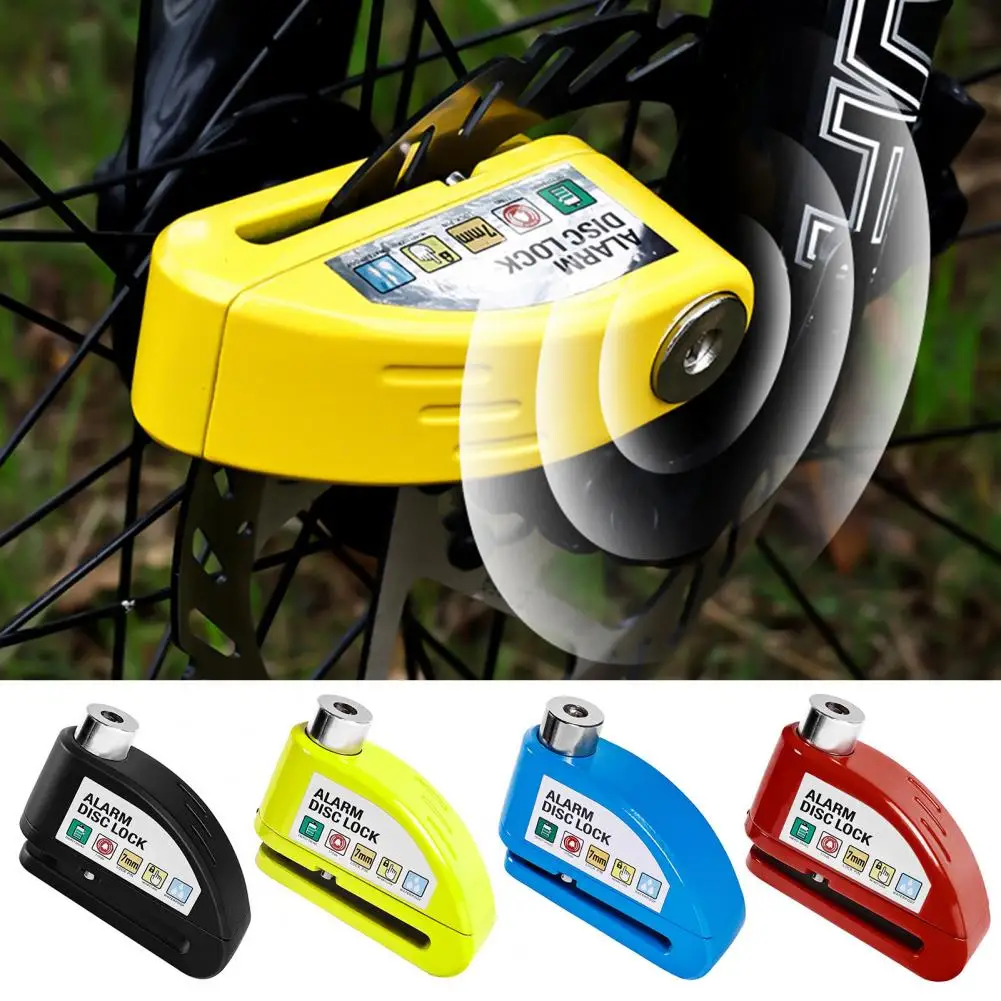 110dB Bike Disc Brake Lock with Warning Rope High Decibels Anti-theft Lock Motorbike Disc Brake Locks Metal Security Disc Lock