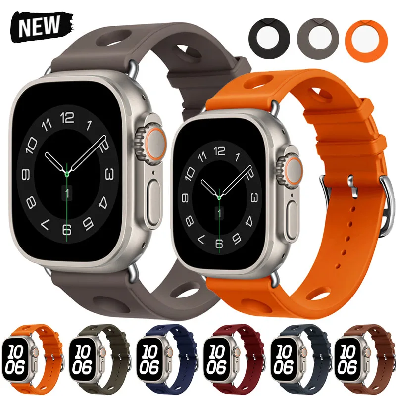 Scub H Tauchband für Apple Watch Serie 11 10 46 mm 42 mm 9 8 Ultra 3/2/1 49 mm 40 mm 44 mm 45 mm 41 mm atmungsaktives Silikonarmband