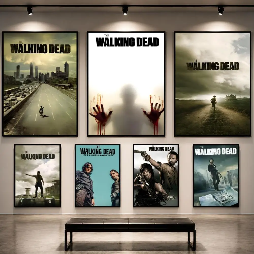 Series Walking Dead Daryl Zombie Poster Removable PP Decorative Poster Water-Resistant Print Apartment Dorm Office Cafe Gift