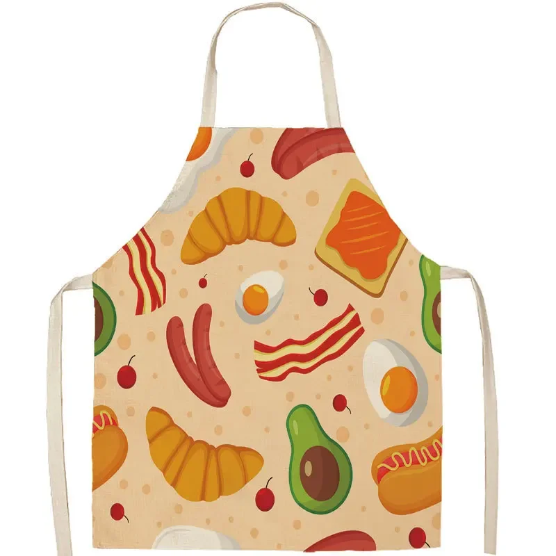 Fashion Ice Cream Series Apron Cold Drink Restaurant Fruit Pattern Apron Unisex Apron Kitchen Cleaning and Anti Fouling Apron