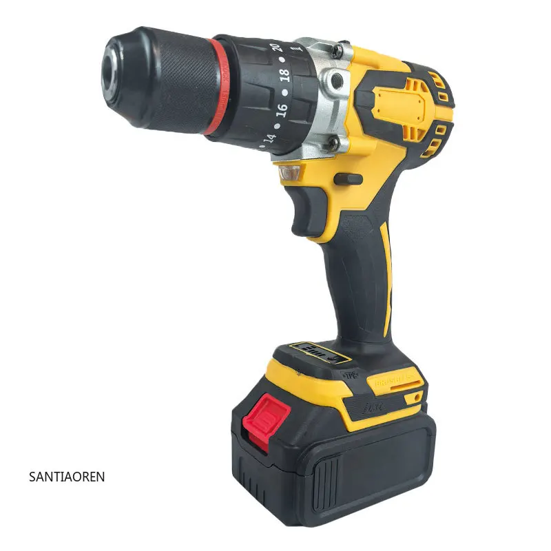 

2025Professional Power Tools Drill with Battery 20 Volt Wireless Screwdriver 42v Cordless Drill