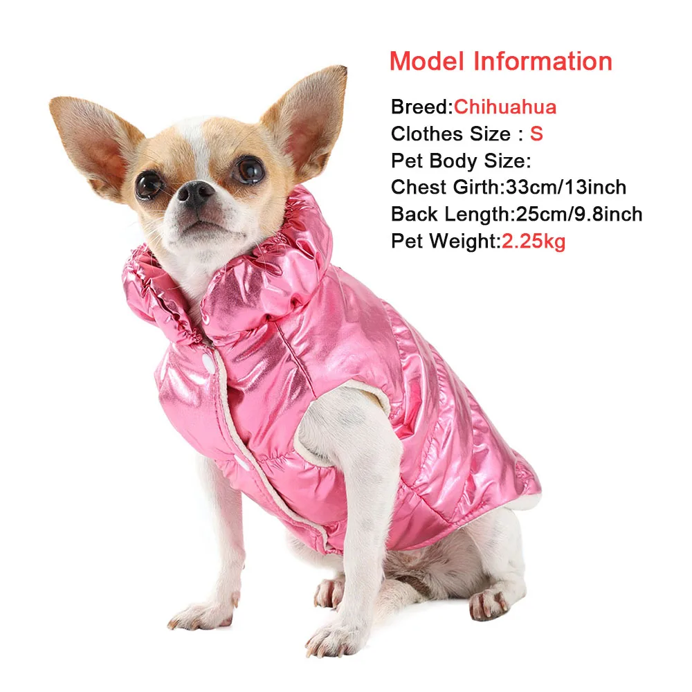 Herbst-Winter-Kleidung für kleine Hunde, wasserdichte, warme Fleece-Hundeweste mit D-Ring, weich gepolsterte Bekleidung für Chihuahua und Yorkshire Terrier – Detail 1
