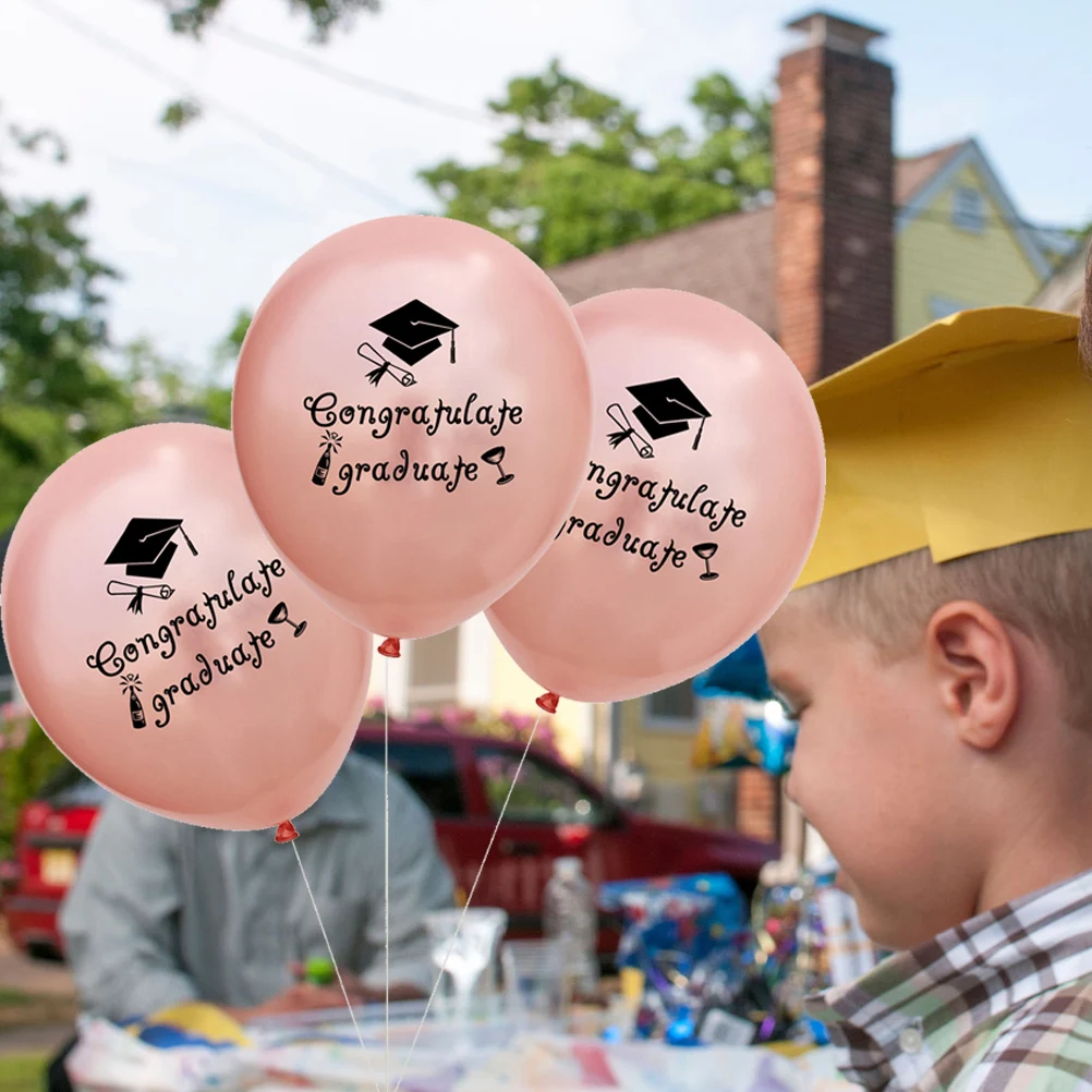 

20 Pcs Graduation Balloon Party Latex Rubber Balloons Letter Emulsion Decoration