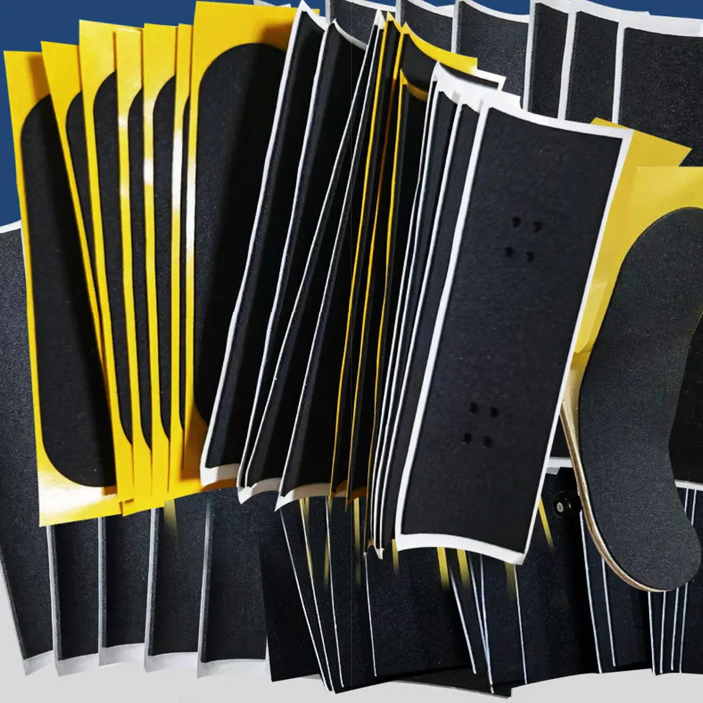 24Pcs Foams Grip Tapes Fingerboard Sticker Non-Slip Coating for Mini Skateboard Smooth Flexibility Wear Resistant