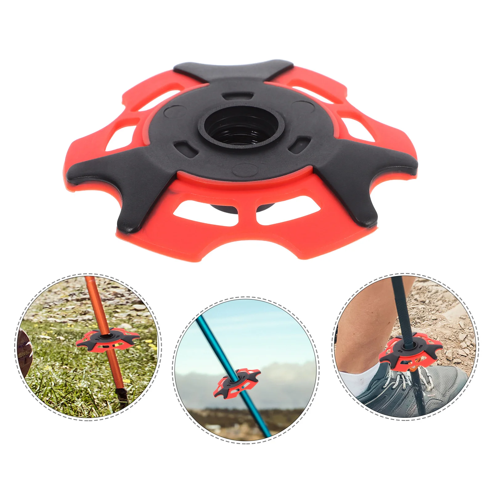 

Trekking Pole Mud Pad Durable Mud Blocker Easy Install Snowflake Baskets Plastic Hiking Poles Ski Poles Accessory Replacement