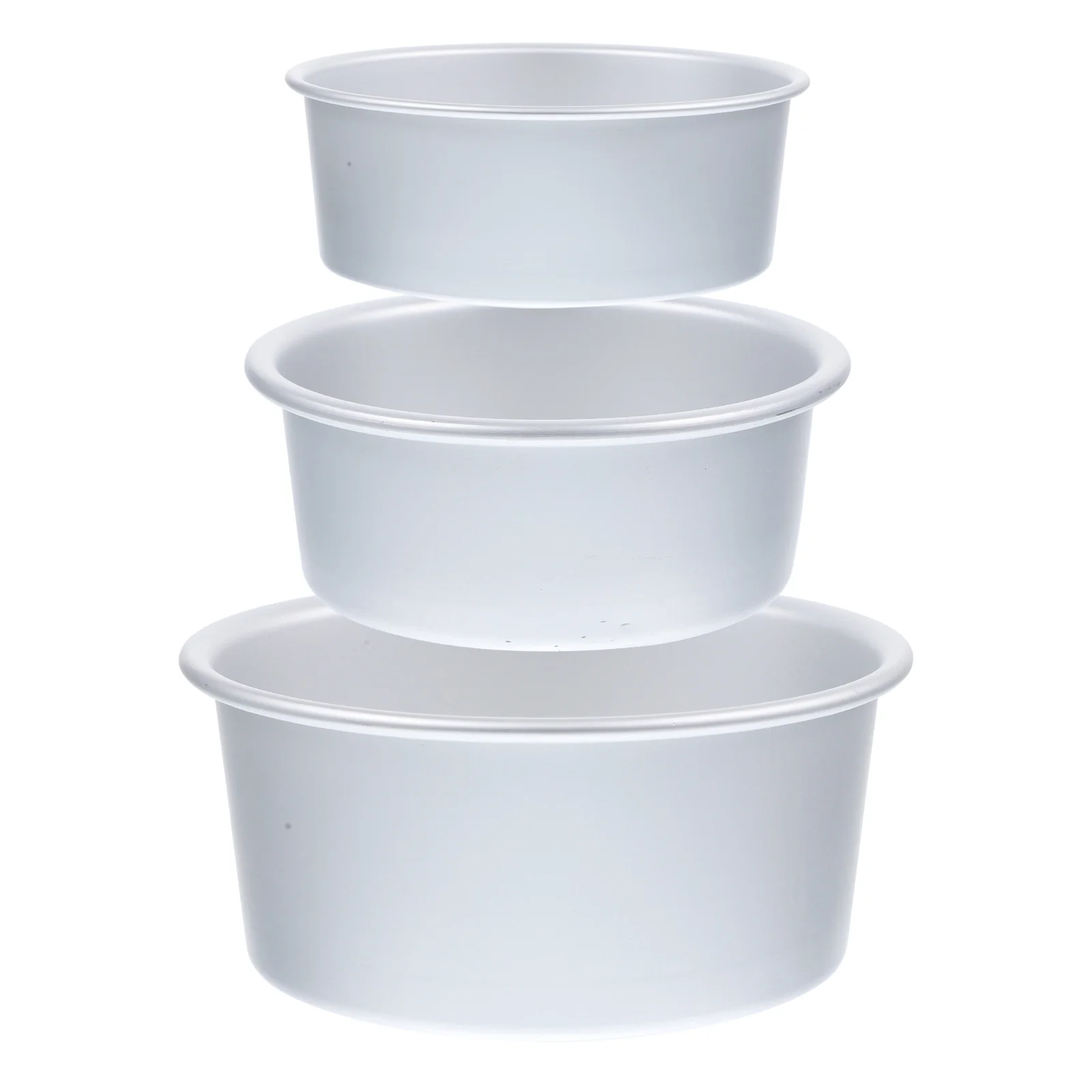 

3pcs Round Baking Pan Detachable Non-Stick Deep Cake Mold For Chiffon Mousse Microwave Oven Household Kitchen Baking Tray