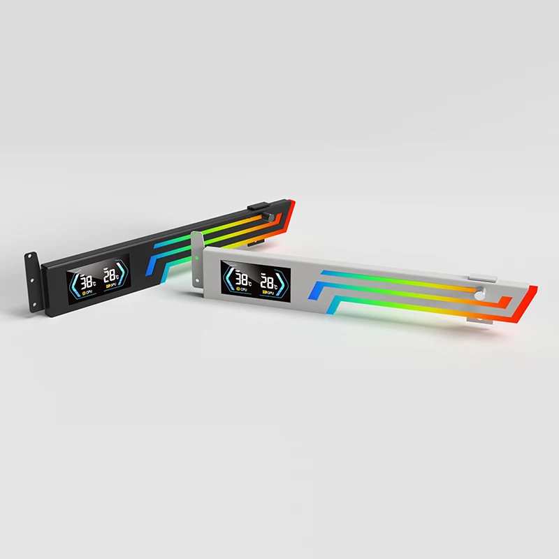 Power Train Z-X6 Temperature Display Graphics Card Bracket 5V 3PIN ARGB AURA SYNC Video Card GPU Holder VGA bracket GPU Holde