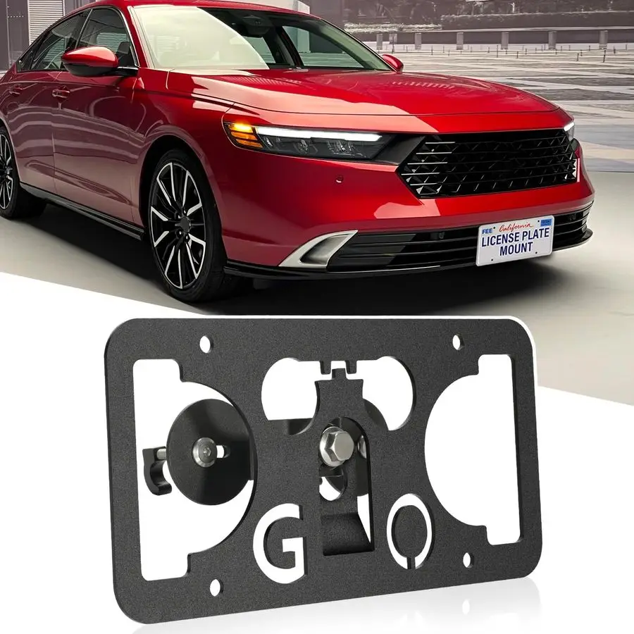 

Drill Front Bumper License Plate Mount Compatible with Honda Accord 20182025 Front Grille License Plate Mounting Bracket Holder