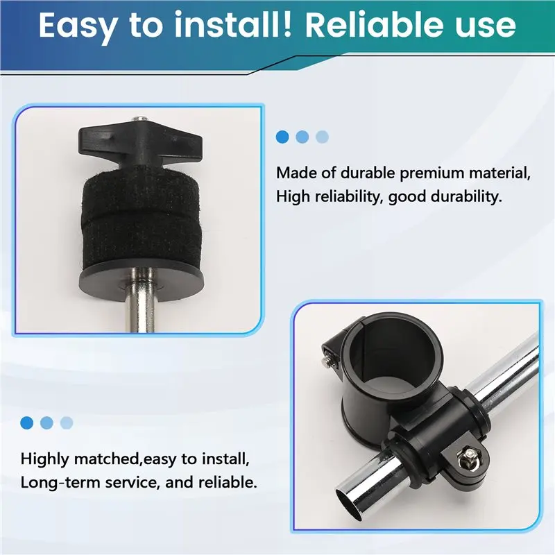 【TRAVEL ESSENTIAL】Clamp For Electronic Drum Cymbal Mount Holder- Adjustable Drum Rack Design, Drum Parts Included