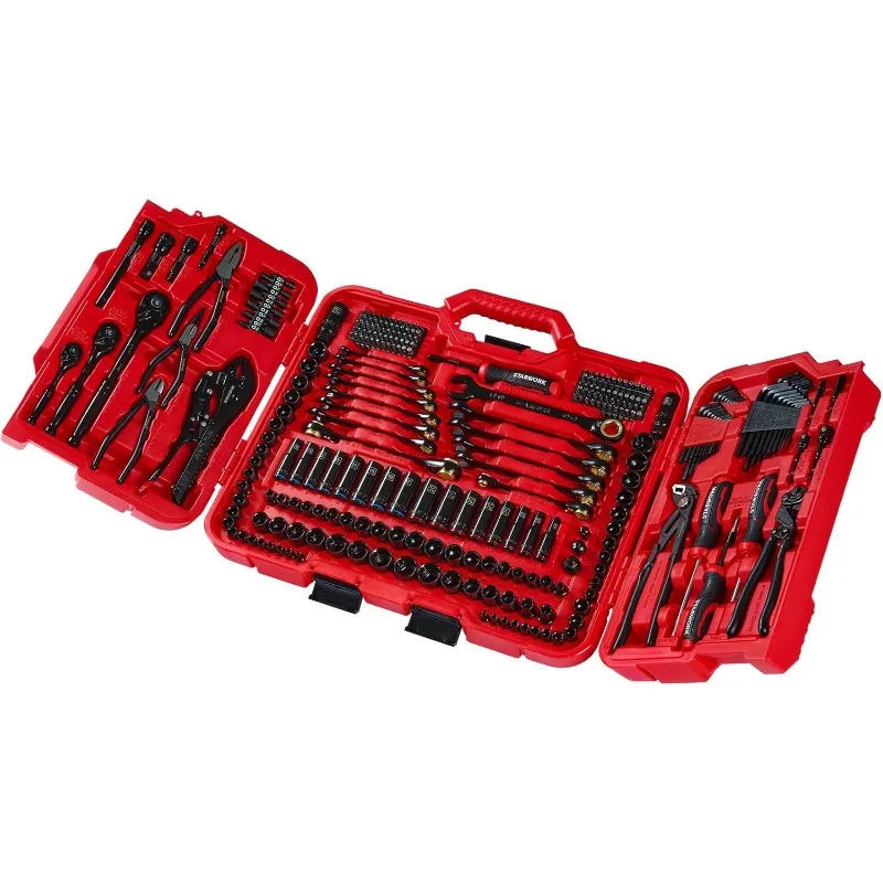 312-Piece Mechanics Tool Set and Socket Set, Professional, SAE/Metric