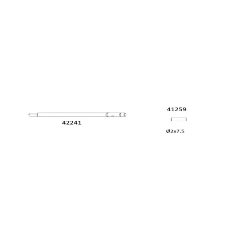 

CROSSRC Rhinoceros Rear Axle Half Axle (Short) 42241 CS-97401077