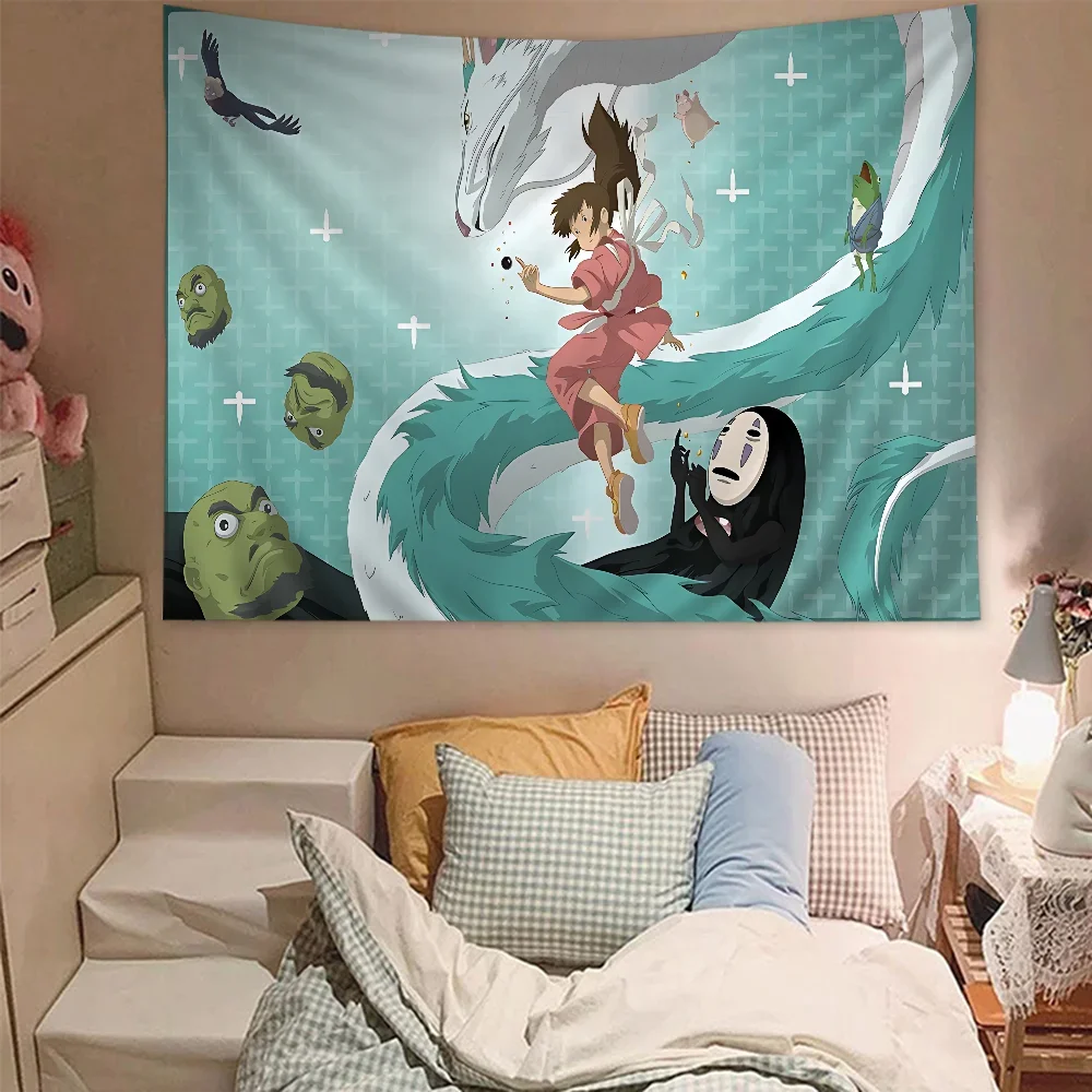 ستوديو جيبلي لا وجه الكرتون نسيج الفن الخيال العلمي غرفة ديكور المنزل الجدار الشنق ديكور المنزل #6