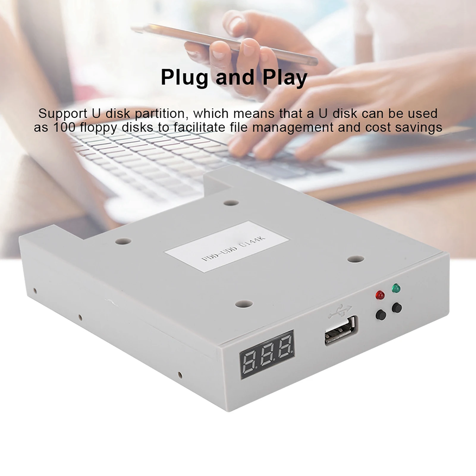 

FDD‑UDD U144K 1.44MB USB SSD Floppy Drive Emulator for Industrial Controllers Floppy Drive Emulator USB Floppy Drive Emulator