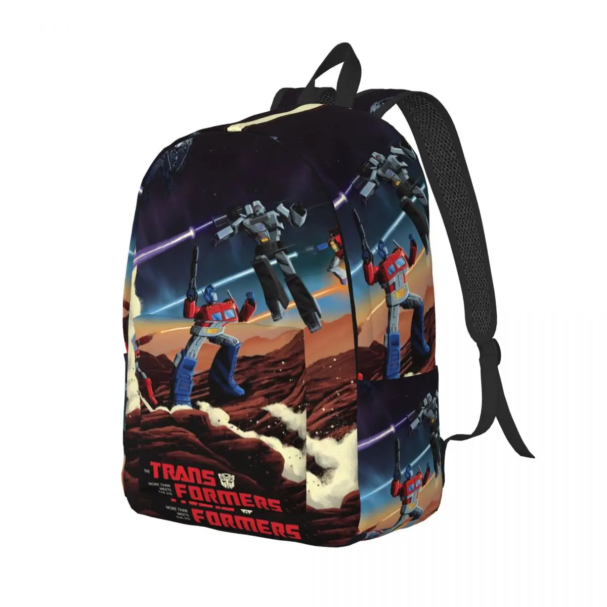 Cartoon Transformers Autobots Zaino Uomo Donna High School Zaino da lavoro Robot Car Anime Movie College Borsa a tracolla con tasca