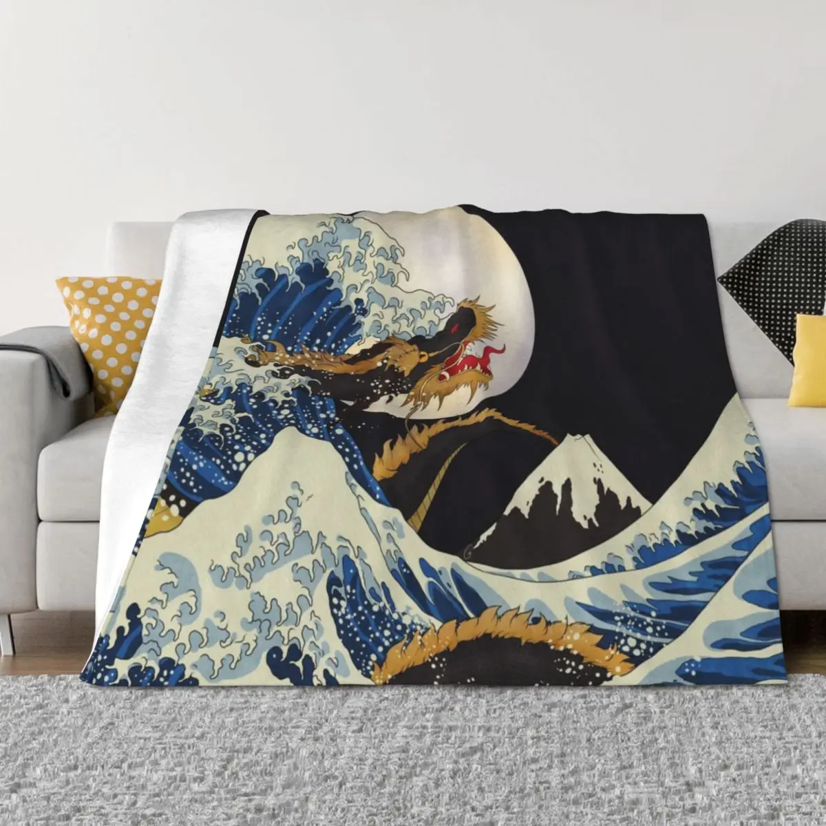 

Dragon Wave Throw Blanket halloween Blankets For Baby funny gift Blankets