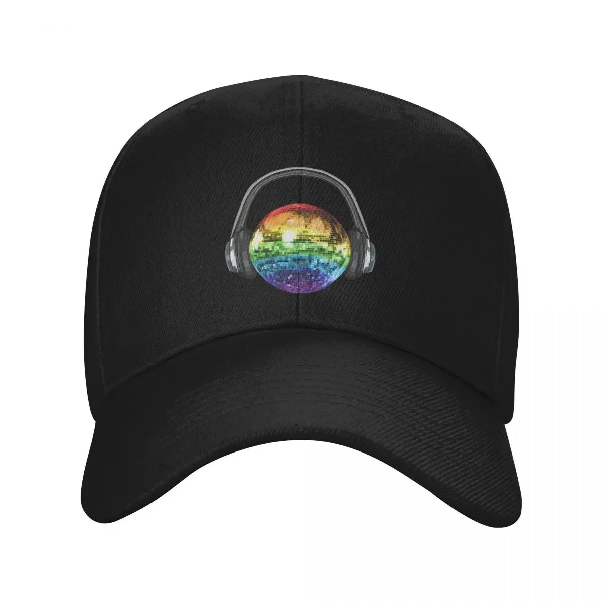 Headphones Rainbow Disco Ball Baseball Cap foam party Hat sun caps Hat Man For The Sun For Women Men's