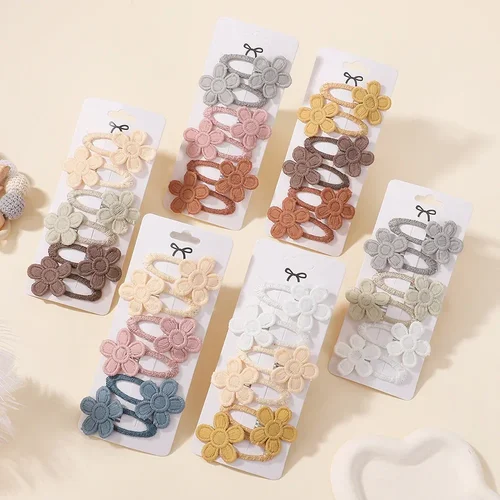 BABY BOWS 6 uds. Pinzas para el cabello con forma de Margarita y flor para niñas, horquillas con Clip LATERAL, pasador Ins, accesorios para el cabello para niños