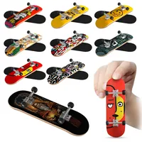 Maple Wood Toy Finger Skateboards Hobbies Novelty Anti Stress Sensory Fingerboard Toys Mini Funny Gift For Kids Boy