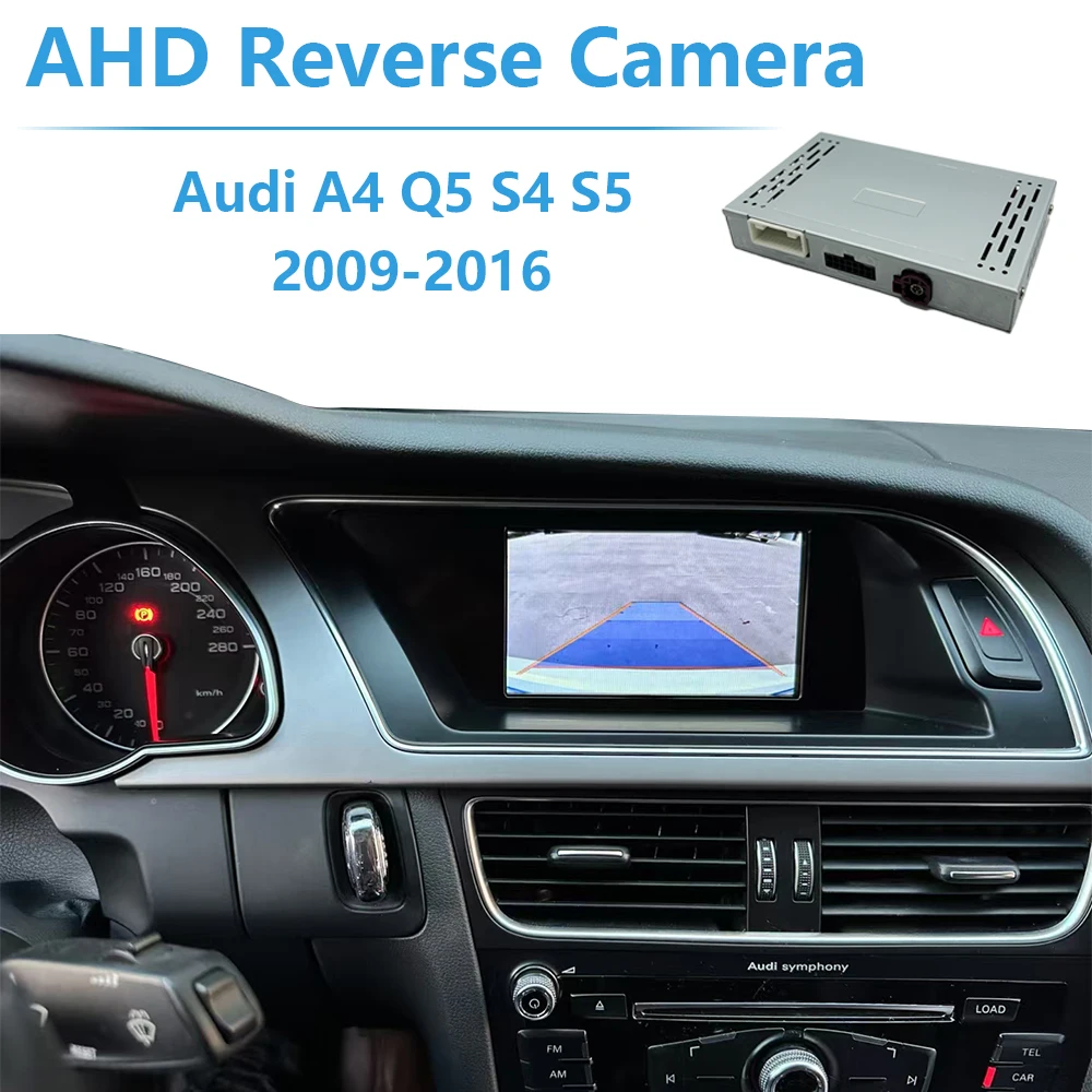 

AHD Audi Reverse Camera Interface Box for A4 A5 Q5 S4 S5 2009-2016 Add Front Cam Plug and Play No Need Programing Code