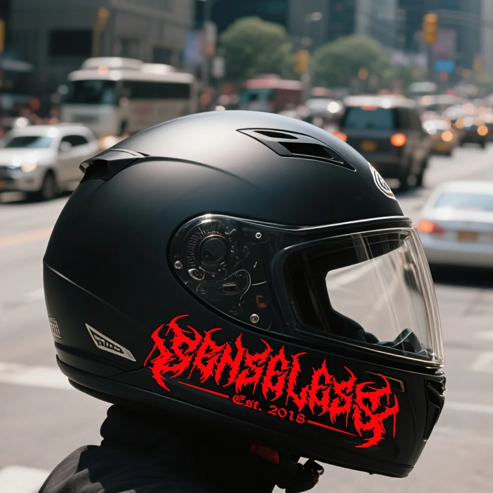 

2 шт. Edgy "Relentless Est.2018" наклейка на шлем, идеально подходит для мотоциклетных шлемов, велосипедных шлемов, шлемов для скутера, добавления смелой способности