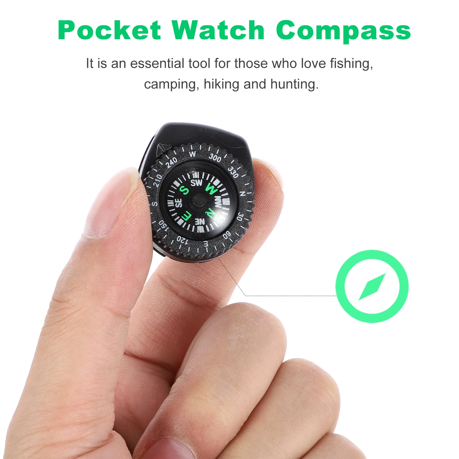 

2 pcs Portable Compass Watch for Outdoor Camping Hiking Hunting Adventure Tool Fishing Travel Gifts Collection