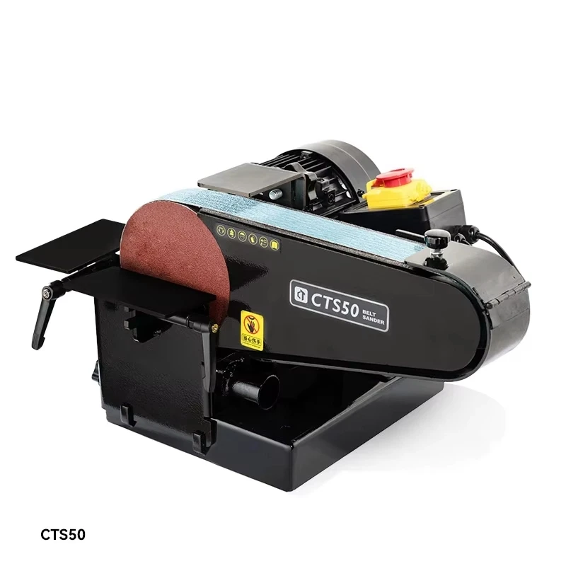 

Metal Micro Belt Sander 380V 0.75KW Angle adjustable Portable Grinder Metal Wood Sanding Machine CTS50