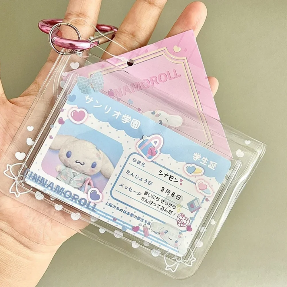 

Sanrio Hello Kitty Cinnamoroll ПВХ прозрачный держатель для карт милый мультфильм Kuromi Melody студенческий ID Card Idol фото защитный чехол