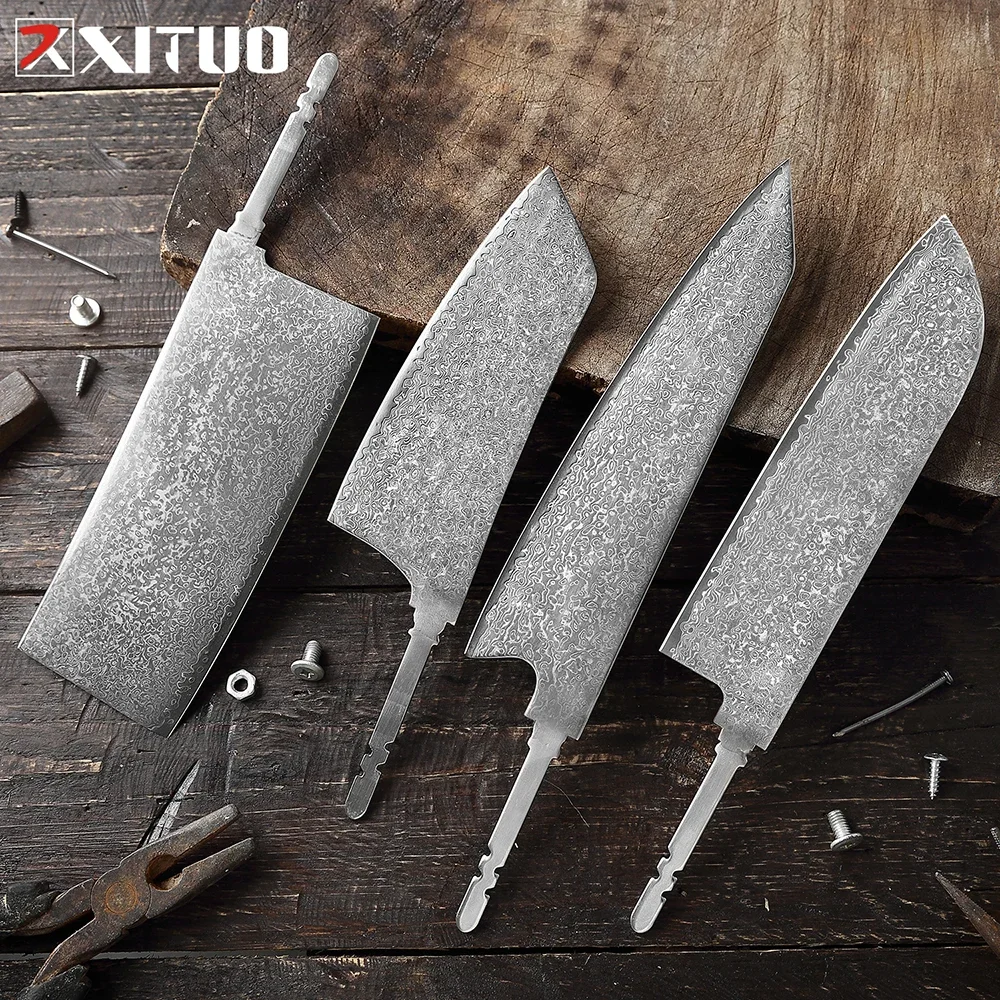 Kitchen Knives Set 1-9pcs Blank Blade DIY Kitchen Knife 67 Layers Damascus Steel Razor Sharp Tools High Hardness For Meat Fish view 6