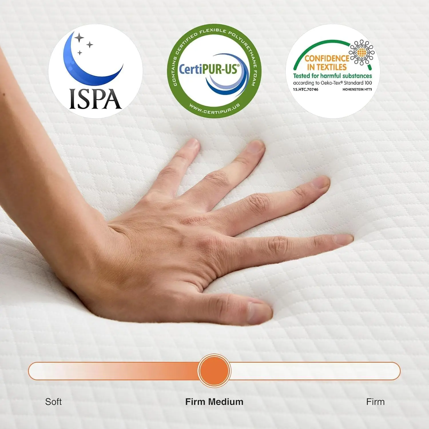 Colchão de espuma viscoelástica triplo de 3 polegadas - Almofada de cama dupla portátil, dobrável para viagens, camping e ioga com capa lavável