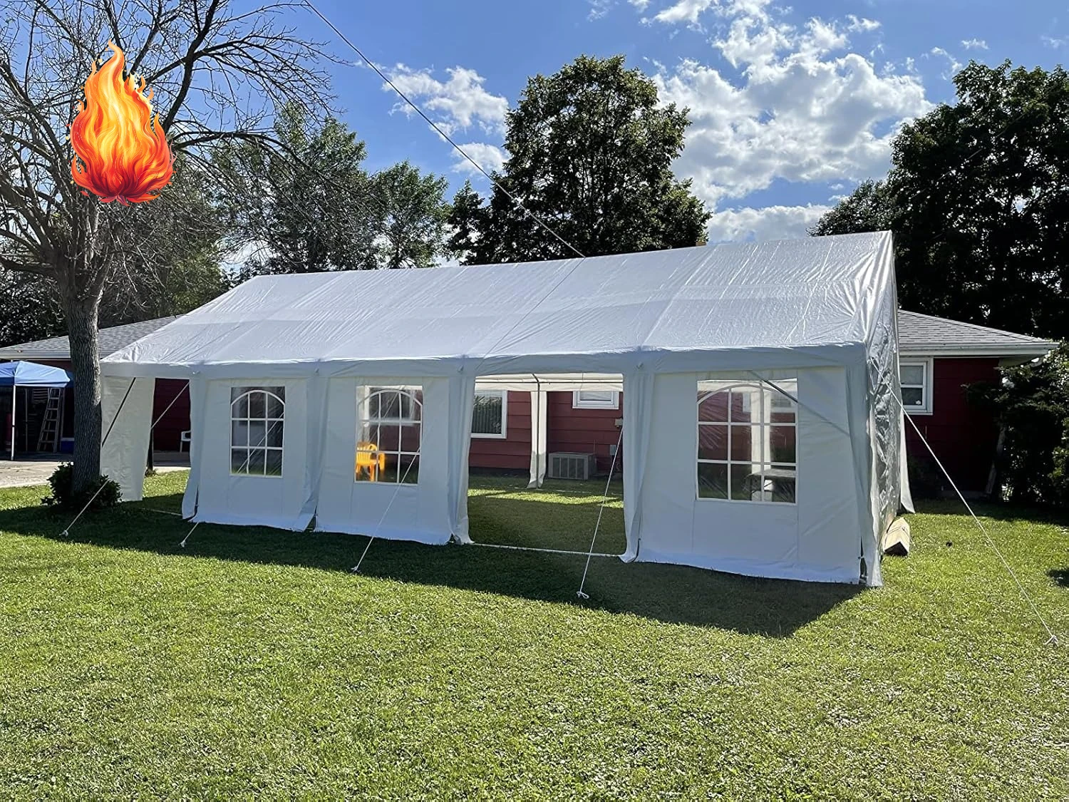 

Палатка для вечеринок премиум-класса 20x40, сверхмощная уличная беседка, белое убежище для мероприятий, свадебная палатка с навесом для вечеринок, карман, барбекю с