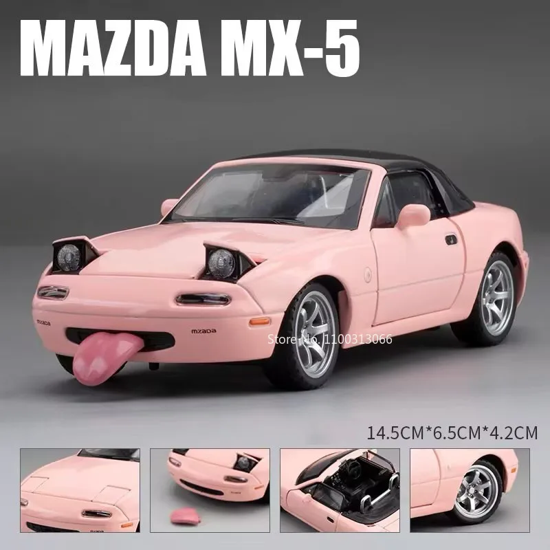 1/32スケール MX5 合金モデル 高シミュレーション 舌付きスポーツカー